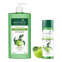 Biotique Bio Green Apple Fresh Daily Purifying Shampoo and Conditioner for Oily Scalp and Hair, 650ml & Biotique Bio Gre