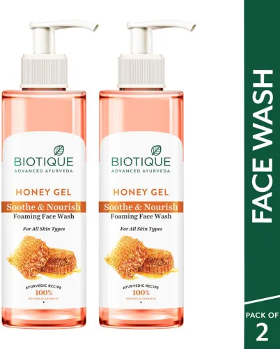 Image of Biotique Honey Gel Foaming Face Wash 400ml