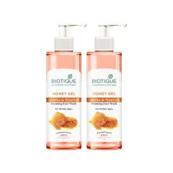 Biotique Honey Gel Soothe & Nourish Foaming Face Wash 400ml (200ml x 2)