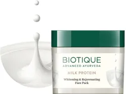 BIOTIQUE Milk Protein Instant Skin Brightening Face Pack For All Skin Type (50 g)