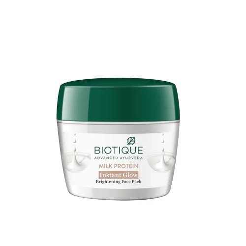 Image of Biotique Milk Protein Instant Glow Brightening Face Pack, 175gm
