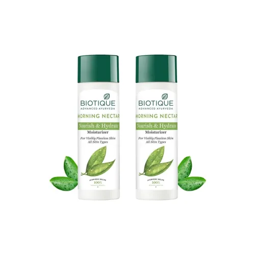 Image of Biotique Morning Nectar Flawless Skin moisturizer for All Skin Types, 380ml (190ml x 2)