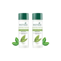 Biotique Morning Nectar Flawless Skin moisturizer for All Skin Types, 380ml (190ml x 2)