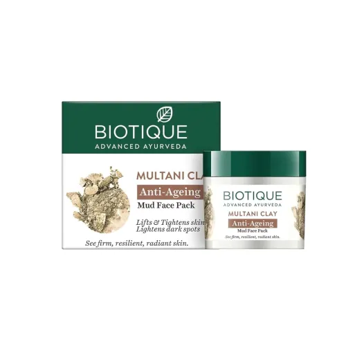 Image of Biotique Multani Clay Anti Ageing Mud Face Pack for All Skin Types, 75gm