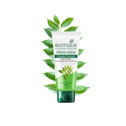 Biotique Fresh Neem Pimple Control Face Wash| Ayurvedic and Organically Pure| Prevents Pimples |100% Botanical Extracts| Suitable for All Skin Types | 150mL