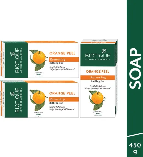Image of BIOTIQUE Orange peel Nourishing Bathing Bar (3 x 150 g)