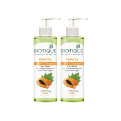 Biotique Papaya Deep Cleanse Face Wash | Gentle Exfoliation | Visibly Glowing Skin | 100% Botanical Extracts | Suitable 