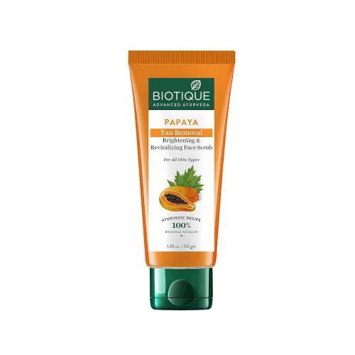 Image of Biotique Papaya Tan Removal Brightening & Revitalizing Face Scrub