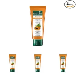 Biotique Papaya Tan Removal Brightening & Revitalizing Face Scrub | Gentle Exfoliation | Smooth and Clear Complexation | 100% Botanical Extracts| Suitable for All Skin Types | 100g (Pack of....