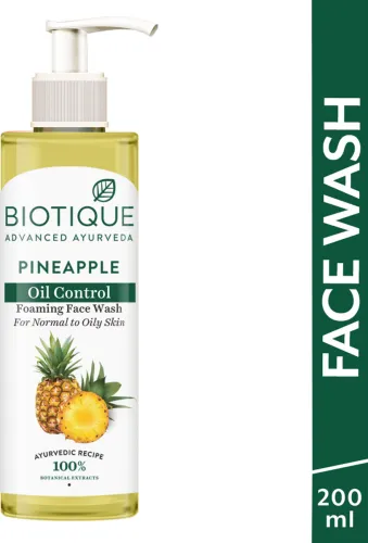 Image of Biotique Pineapple Oil Control Foaming Face Wash