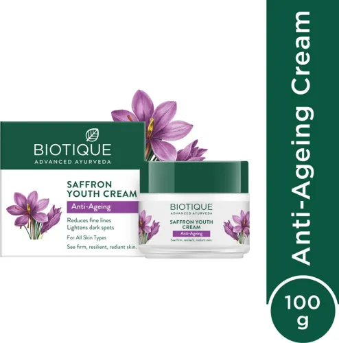 Image of BIOTIQUE Saffron Youth Anti-Ageing Cream 100g