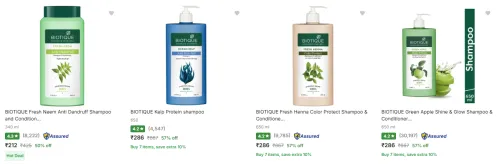 Image of Biotique Shampoo at minimum 50% Discount