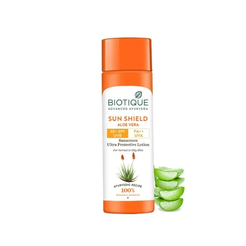 Image of Biotique Sun Shield Aloe vera Sunscreen
