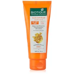 Biotique Sun Shield Micro Gold 30+Spf Matte Cream Sunscreen Ulra Protective Oil