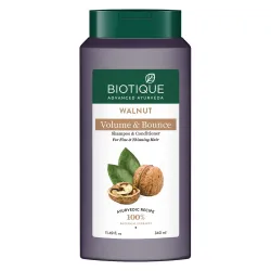 Biotique Bio Walnut Volume and Bounce Shampoo and Conditioner | For Fine and Thinning Hair| Volumizing Shampoo for Thin 