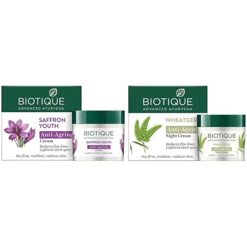 Image of Biotique Wheat Germ Firming Face and Body Night Cream for Normal to Dry Skin