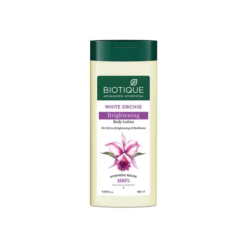 Image of Biotique White Orchid Brightening Body Lotion For Extra Brightening & Radiance (180ml, Normal Skin)