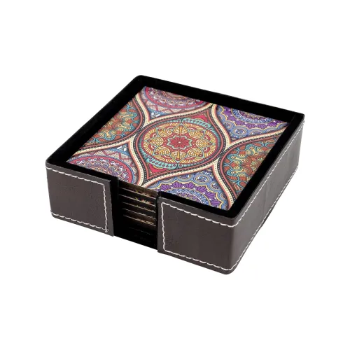 Image of Birch & Co. Leather Coasters