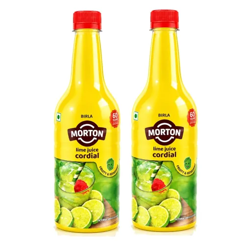 Image of Birla Morton Lime Juice Cordial, 750ml, Pack of 2