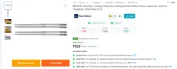 BIRONZA Stainless Steel Chopsticks Silver Po4