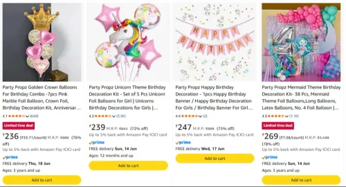 Image of Birthday Decoration Kit upto 70% discount 