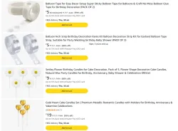 Birthday Decoration Products Starting at ₹5