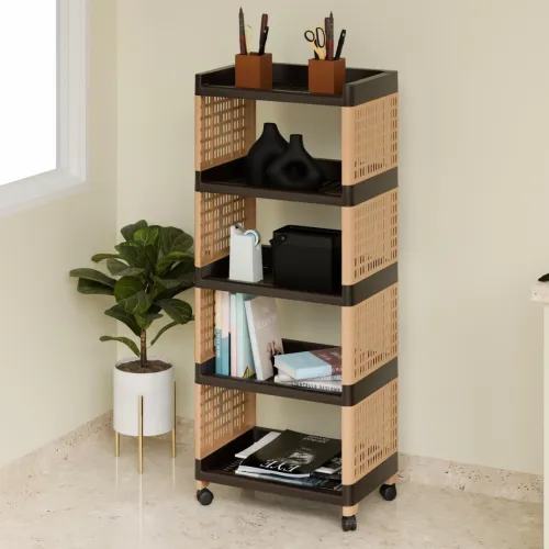 Image of Bittoxi 5-Shelf Multipurpose Storage Organizer Trolley