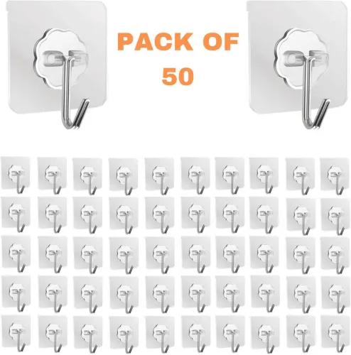 Image of BK 10 IMPORT & EXPORT Wall Hooks (Pack of 50)