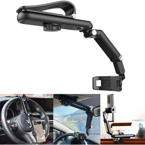 Image of BKN Multifunctional Car Rear View Mirror 360° Mobile Holder 