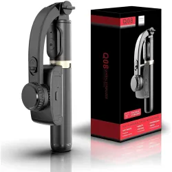 BKN® Q08 Foldable Handheld Gimbal 1-Aixs Stabilizer Stick with Bluetooth Wireless Remote, Extendable Cell Phone Tripod