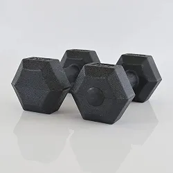 Black 2Kg Pvc Hex Dumbbells Set