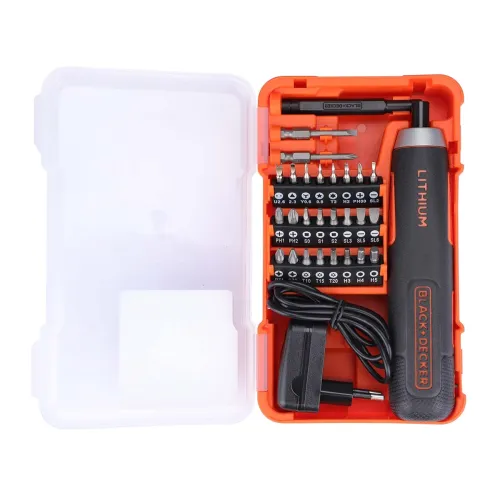 Image of BLACK+DECKER 4V Cordless Screwdriver Kit (27 Accessories)