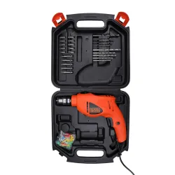 BLACK+DECKER 550W 10MM CORDED IMPACT DRILL MACHINE KIT 50PCS