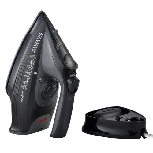 Image of Black+Decker Cordless Steam Iron – 2200W, 350ml, Black