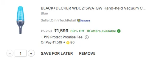 Image of BLACK+DECKER WDC215WA-QW Hand Vacuum Cleaner 