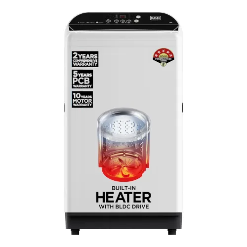 Image of BLACK+DECKER 7.5 Kg 5 Star Fully-Automatic Top Loading Washing Machine(2023 Model, Bxwd01175In, White, In-Built Heater, 