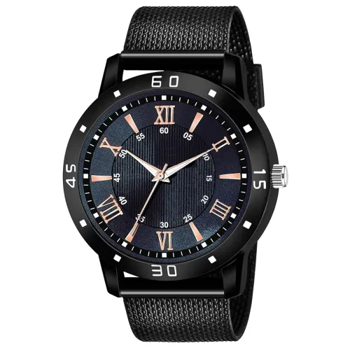 Image of Black Dial PU Strap Stylish Analog Watch for Men