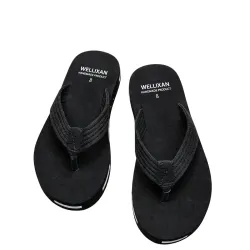 Black Lightweight EVA Cushioned Orthopedic Flip-Flops