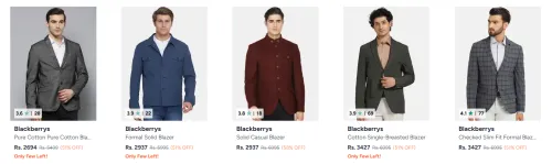 Image of Blackberry Men's Blazers at minimum 50% Discount