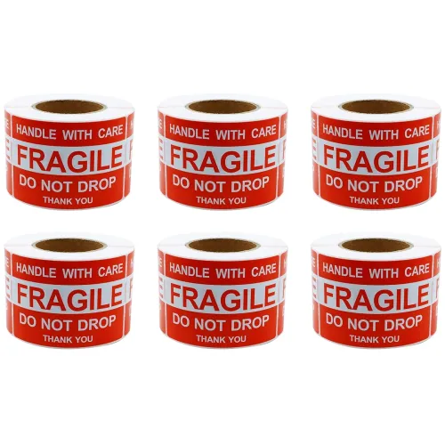 Image of BlackDreams 2x3 Fragile Stickers Roll (Pack Of 6)