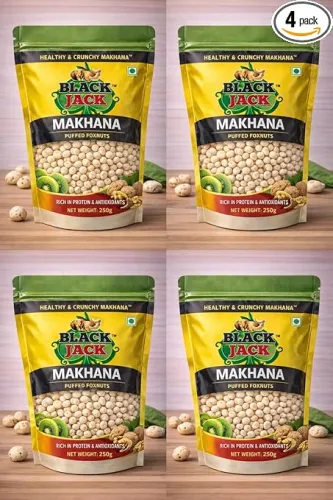 Image of BlackJack Makhana Puffed Foxnuts ( Pack of 4 x 250g)
