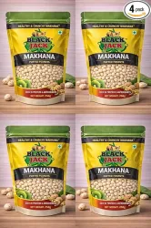 BlackJack Makhana Puffed Foxnuts ( Pack of 4 x 250g)