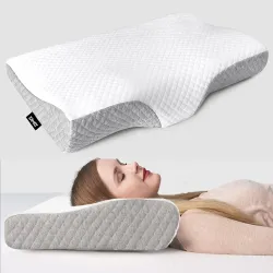 Blairmore-Memory Foam Pillow, Contour Cervical Orthopedic Memory Foam Pillows Supports Neck Pain and Shoulder Pain for Sleeping, Ergonomic Cervical Pillow Neck Support Pillow for Side Back (...