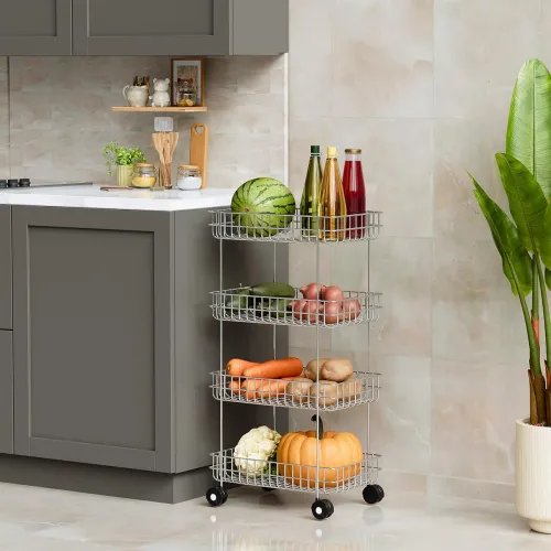 Image of Blairmore Stainless Steel Modern Kitchen Storage Rack 