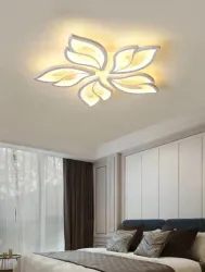 Blissbells 60-Watts 5 Light Flowers Shape LED Chandelier Ceiling Lamp (White)