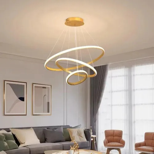 Image of blissbells Modern Rings Gold Chandelier (3 Ring Gold Inner)