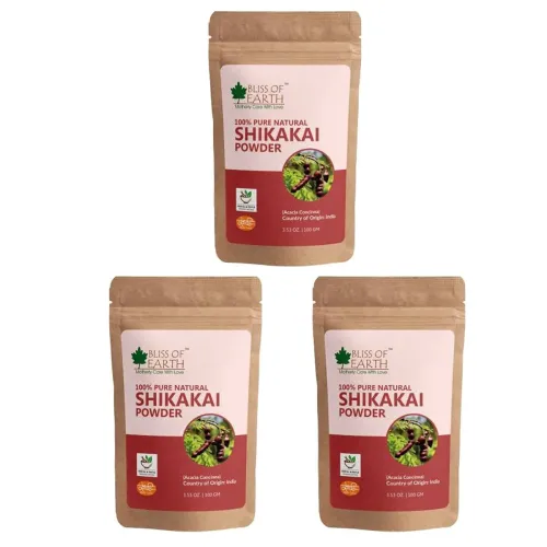 Image of Bliss of Earth 100% Pure Shikakai Powder (100g, Pack of 3)