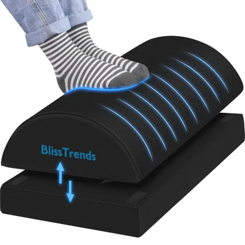 Image of BlissTrends Foot Rest for Under Desk at Work-Versatile Foot Stool with Washable Cover-Comfortable Footrest with 2 Adjust