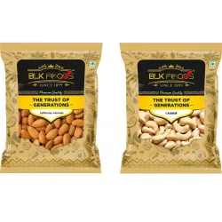 BLK FOODS California Almond & Cashew 1000g | Dry Fruits Combo Pack- Cashews