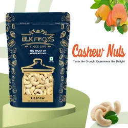 BLK FOODS Premium Whole 1kg Cashew Nuts Plain (100% Crunchy Kaju) Cashews (1 x 1000 g)